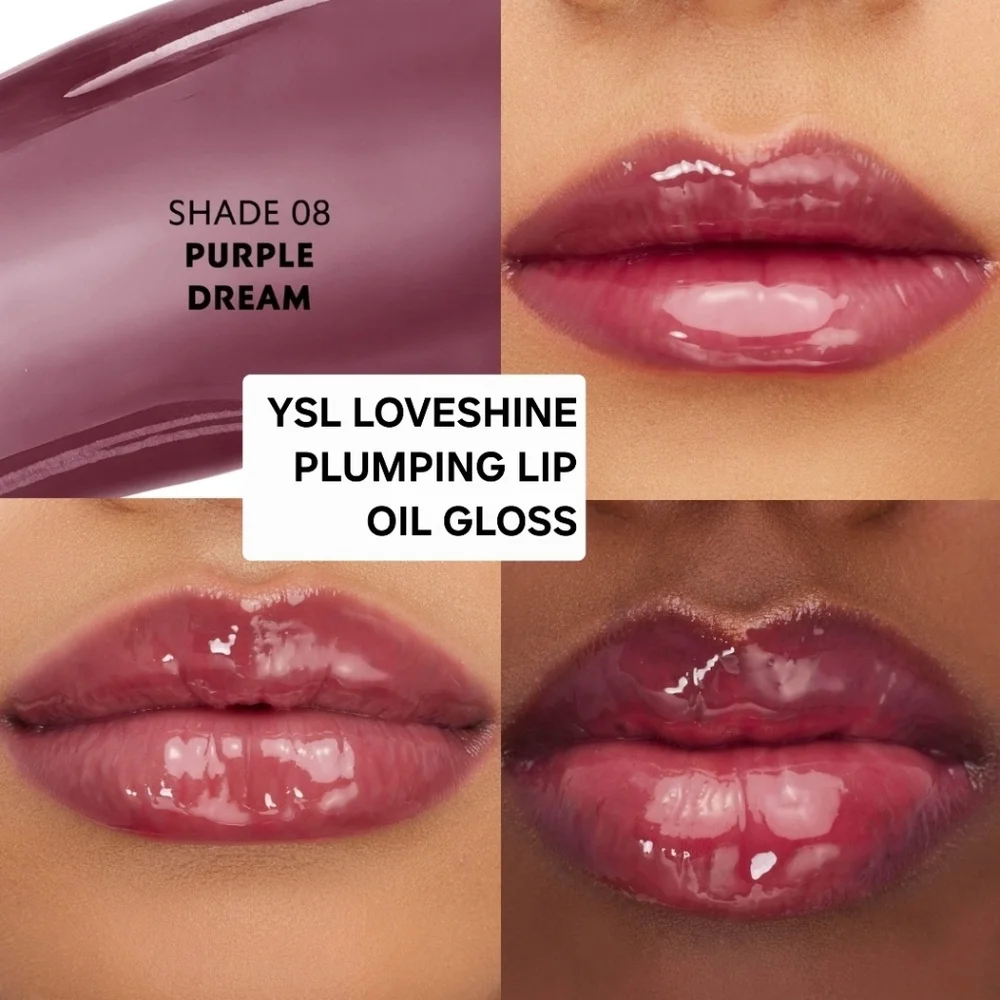 YSL LOVESHINE PLUMPING LIP OIL GLOSS 08 PURPLE DREAM. BNIB